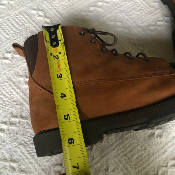 VTG 80s Red Wing Lace-Up Ankle Boots Brown Suede Leather Fringe Kiltie USA 7B - Picture 12 of 15